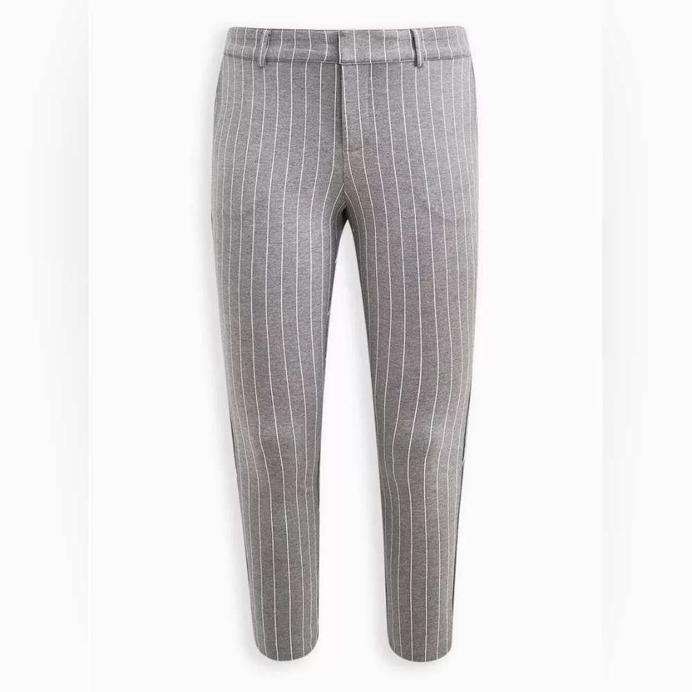 Torrid Slim Taper Studio Luxe Ponte High Rise Stripe Pant